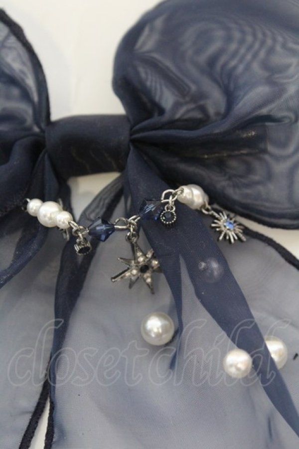 画像2: axes femme / テレスコープ装飾ヘアクリップ  ネイビー O-25-09-23-1017-AX-AC-OW-ZT394-F004 (2)