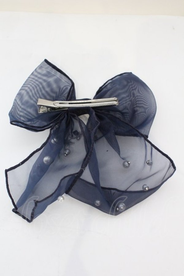 画像3: axes femme / テレスコープ装飾ヘアクリップ  ネイビー O-25-09-23-1017-AX-AC-OW-ZT394-F004 (3)