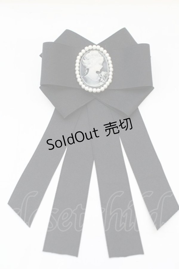 画像1: MIHO MATSUDA / カメオブローチ  ブラック O-25-09-23-1022-GO-ZA-IG-OS (1)