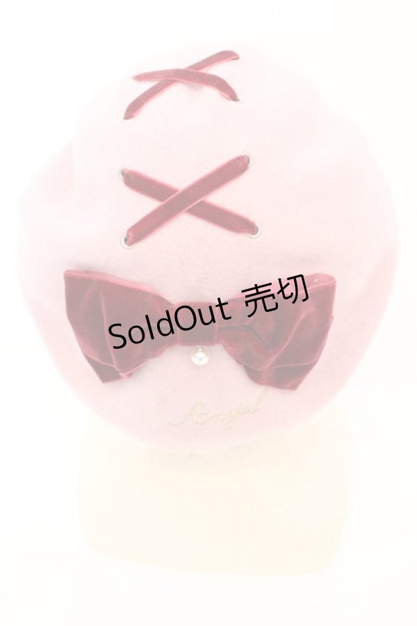 画像2: 【SALE】Ank Rouge / レースアップリボンベレー  ピンク O-25-09-23-1030-CA-AC-IG-ZT387 (2)