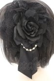 画像2: ATELIER PIERROT / 薔薇レースカチューシャ  ブラック O-25-09-23-1039-EL-AC-IG-OS (2)