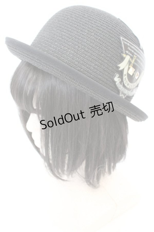 画像1: 【SALE】Fish Born Chips / ss BOWLER ハット 56〜58cm ブラック O-25-09-23-1041-LO-AC-IG-ZT387 (1)