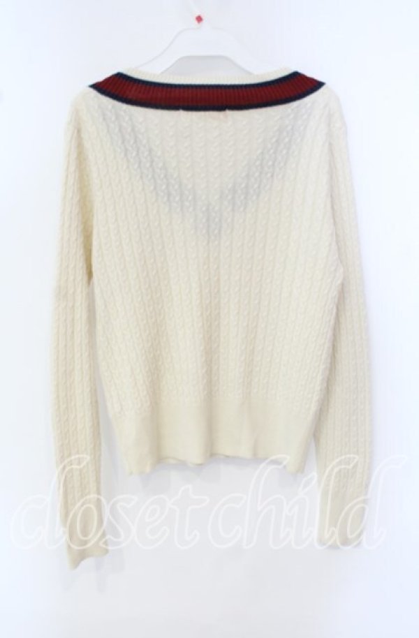 画像3: Fi.n.t / 刺繍ケーブルニット  アイボリー O-25-09-23-063-CA-TO-IG-ZT362 (3)