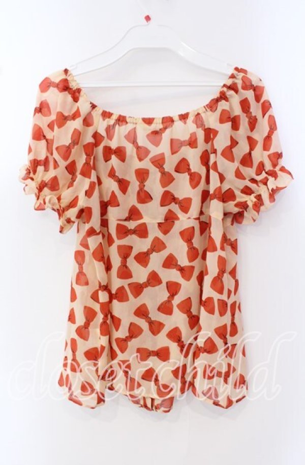 画像3: Emily Temple cute / フィフィリボンブラウス  ベージュ系 O-25-09-23-064-ET-BL-IG-ZT023 (3)