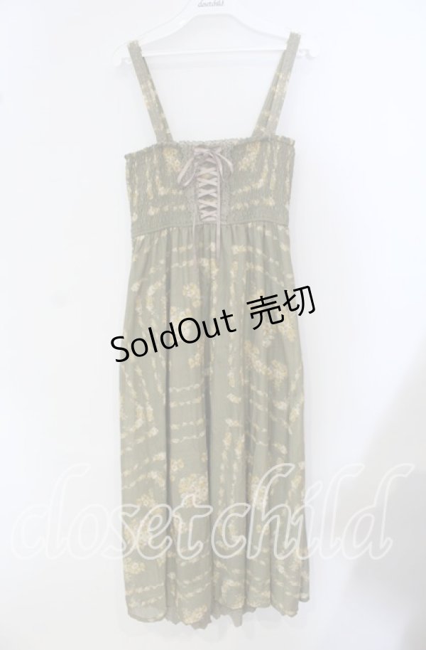 画像1: 【SALE】axes femme / 花柄マキシワンピース M グリーン O-25-09-23-075-AX-OP-OW-ZT507 (1)