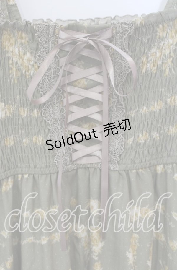 画像2: 【SALE】axes femme / 花柄マキシワンピース M グリーン O-25-09-23-075-AX-OP-OW-ZT507 (2)