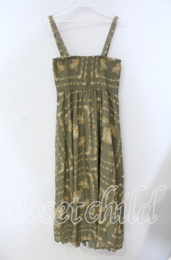 画像3: axes femme / 花柄マキシワンピース M グリーン O-25-09-23-075-AX-OP-OW-ZT507 (3)