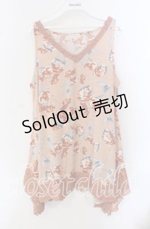 画像: 【SALE】axes femme / 花柄ノースリチュニ M ピンク O-25-09-23-086-AX-TO-OW-ZT167