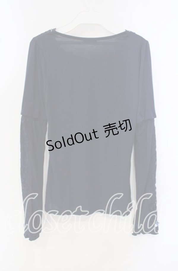 画像4: axes femme / レース配色Tシャツ M ネイビー O-25-09-23-088-AX-TO-OW-OS (4)