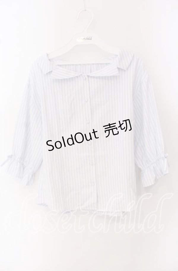 画像1: F&A / オフショル開衿5分袖シャツ  オフ O-25-09-23-008-LO-BL-IG-ZT361 (1)