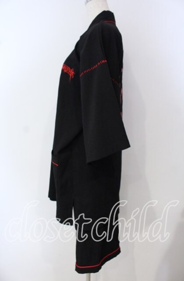 画像3: Grrr the Lipper / ≪赫夏≫甚平 F ブラック×レッド O-25-09-23-001-PU-TO-OW-ZT063 (3)