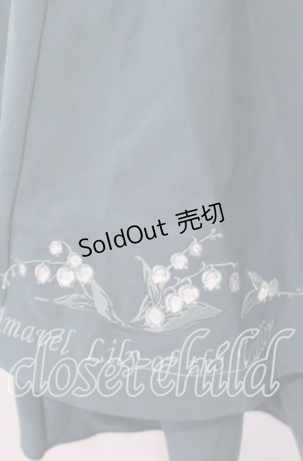 画像4: Amavel / ネモフィラとスズランのケープワンピース F グリーン O-25-09-23-094-CA-OP-OW-OS (4)