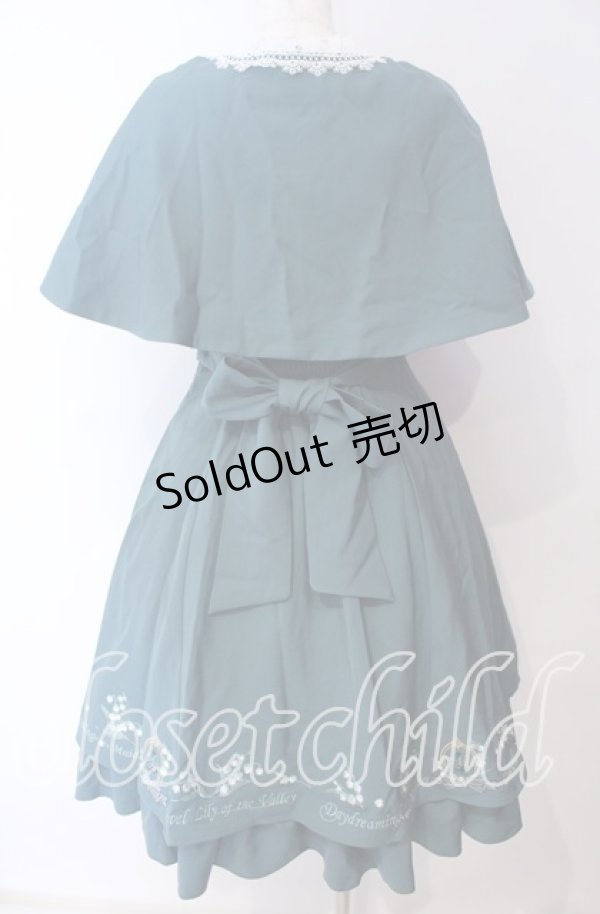 画像6: Amavel / ネモフィラとスズランのケープワンピース F グリーン O-25-09-23-094-CA-OP-OW-OS (6)