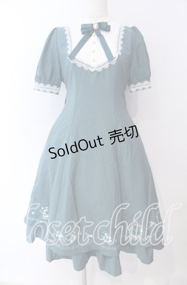 画像7: Amavel / ネモフィラとスズランのケープワンピース F グリーン O-25-09-23-094-CA-OP-OW-OS (7)