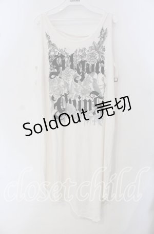画像: ALGONQUINS / フロッキーロゴロングタンク  ホワイト O-25-09-23-010-AL-TO-IG-OS