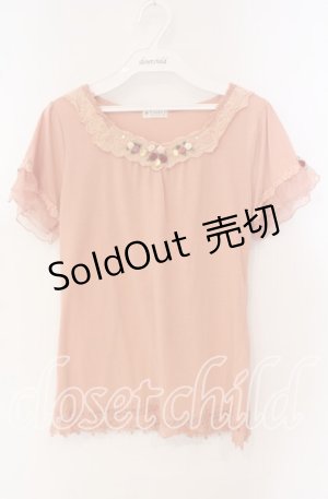 画像: axes femme / ガーデン半袖インナープルオーバー M サーモンピンク O-25-09-23-102-AX-TO-OW-OS