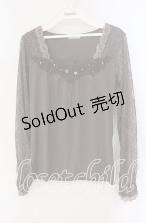 画像: axes femme / レーススリーブカットソー M ブラウン O-25-09-23-104-AX-TO-OW-OS