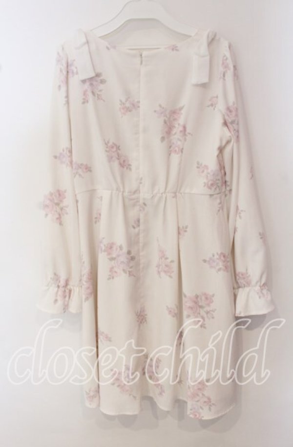 画像3: LODISPOTTO / ショルダーリボンローズワンピース M オフシロ O-25-09-23-109-LO-OP-OW-ZT362 (3)