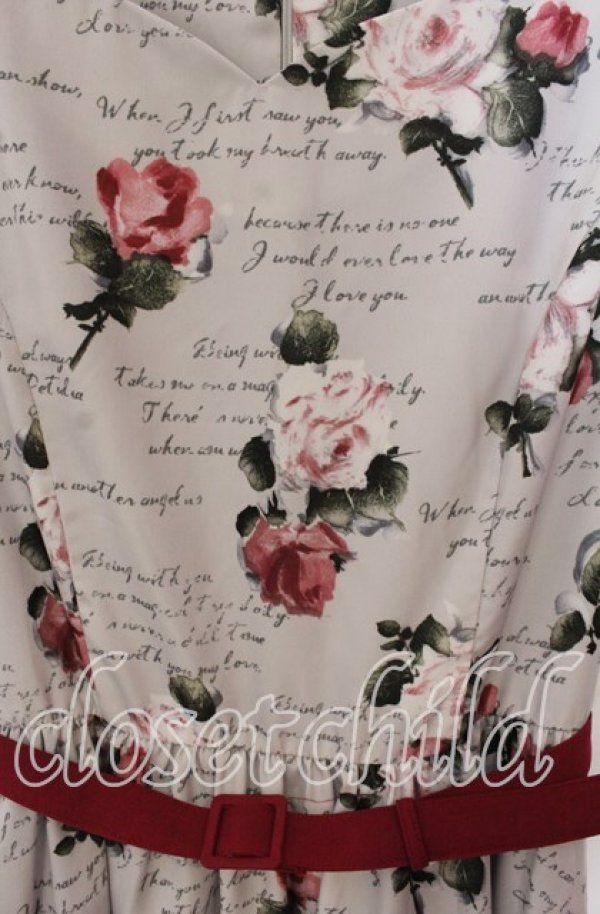 画像2: an another angelus / ローズ総柄ジャンパースカート F グレー O-25-09-23-116-CA-OP-OW-ZT362 (2)