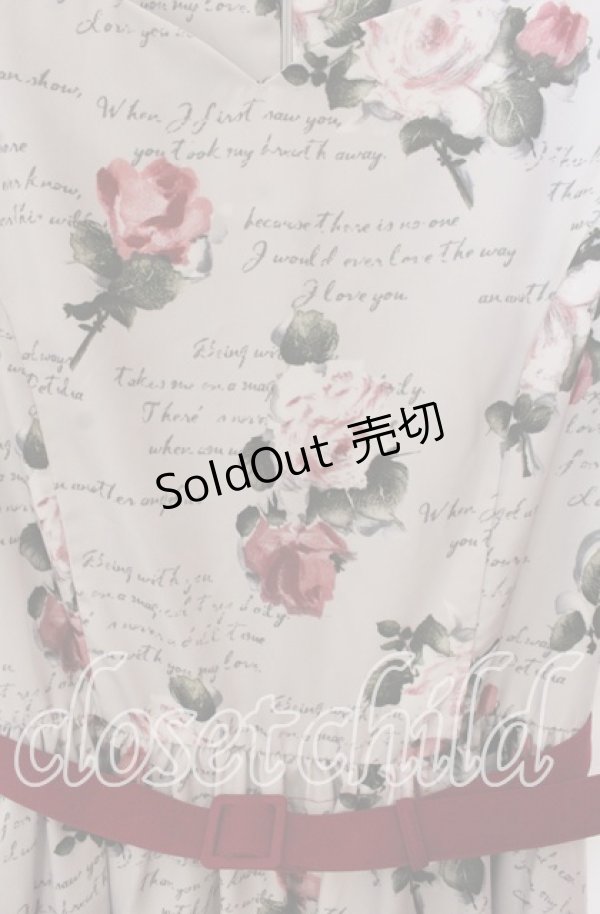 画像2: 【SALE】an another angelus / ローズ総柄ジャンパースカート F グレー O-25-09-23-116-CA-OP-OW-ZT362 (2)