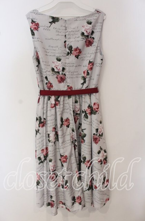 画像3: an another angelus / ローズ総柄ジャンパースカート F グレー O-25-09-23-116-CA-OP-OW-ZT362 (3)