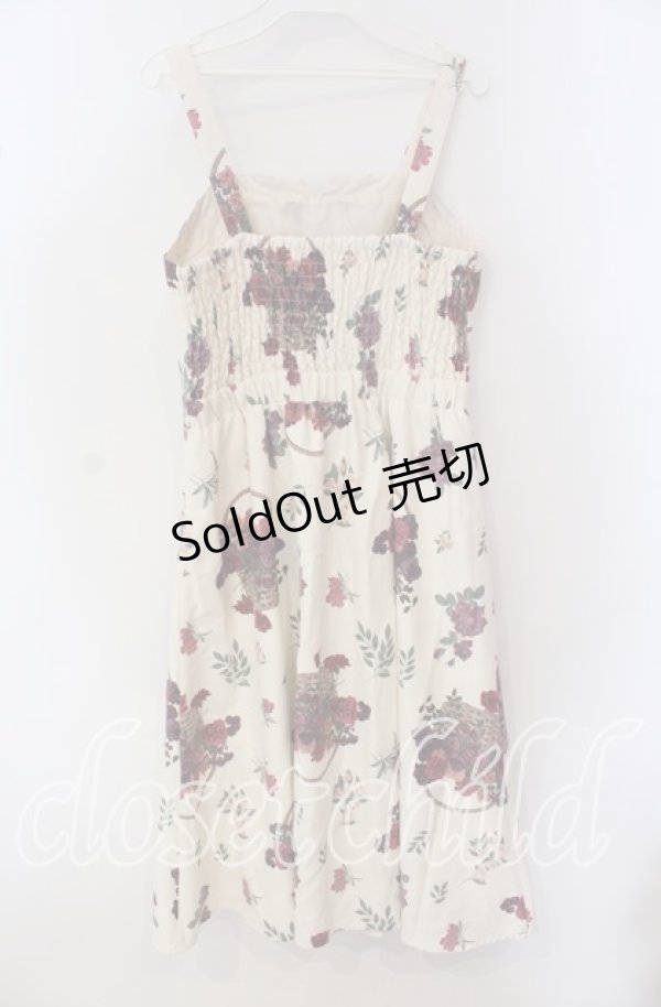 画像3: 【SALE】axes femme / バスケットブーケ柄ジャンスカ M キナリ O-25-09-23-118-AX-OP-OW-ZT361 (3)