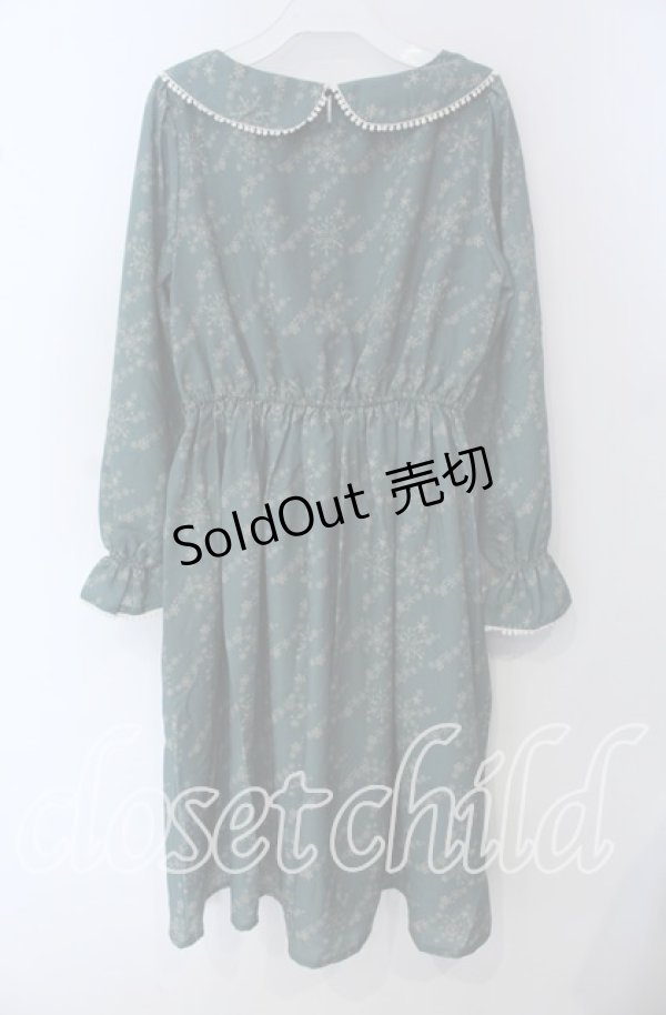 画像3: Fi.n.t / スノー千鳥柄ワンピース  グリーン O-25-09-23-012-CA-OP-IG-OS (3)