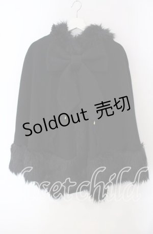 画像: metamorphose / くまみみマント  クロ O-25-09-23-014-ME-CO-OW-OS