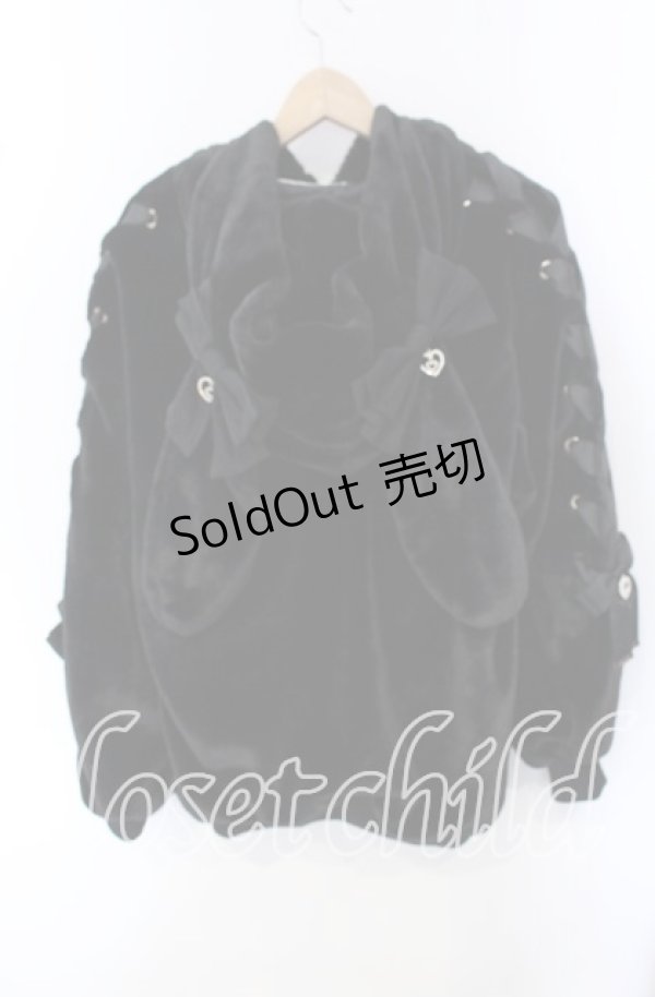 画像3: LIZ LISA / レースアップスリーブうさみみファーブルゾン 0 クロ O-25-09-23-015-LO-CO-OW-OS (3)