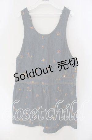 画像: 【SALE】Franche Lippee / 刺繍デニムサロペット  インディゴ O-25-09-23-017-LO-OP-OW-ZT361