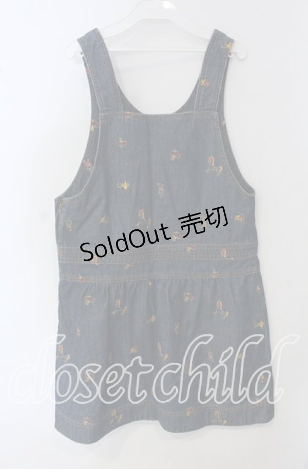 画像3: 【SALE】Franche Lippee / 刺繍デニムサロペット  インディゴ O-25-09-23-017-LO-OP-OW-ZT361 (3)