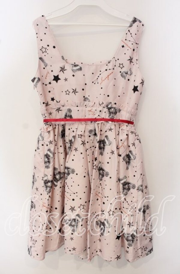 画像3: Ank Rouge / スペイシーベアプリントジャンパースカート M ピンク O-25-09-23-024-CA-OP-OW-ZT382 (3)