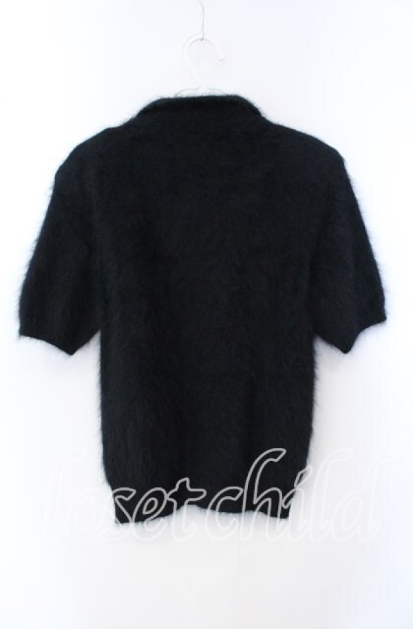 画像2: KANEKO ISAO / アンゴラ半袖トップス  クロ O-25-09-23-029-EL-TO-OW-ZT103 (2)