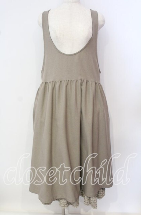 画像1: PINK HOUSE / リサイクルウーリッシュツイルジャンパースカート  ベージュ O-25-09-25-001-LO-OP-IG-ZI (1)