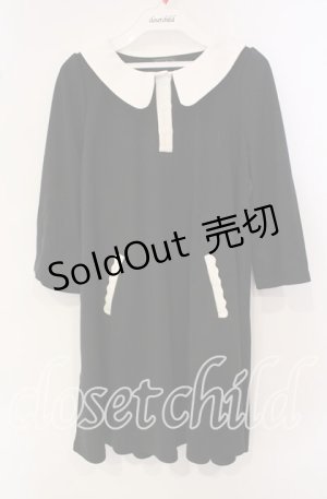 画像: evelyn / 齊藤なぎさコラボポロワンピース  クロ×シロ O-25-09-25-043-LO-OP-OW-OS