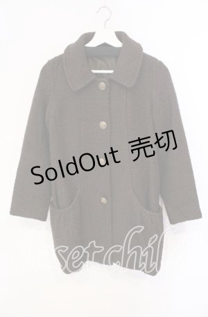 画像: axes femme / アンティークボタンツイードコート M ブラウン O-25-09-25-045-AX-CO-OW-OS