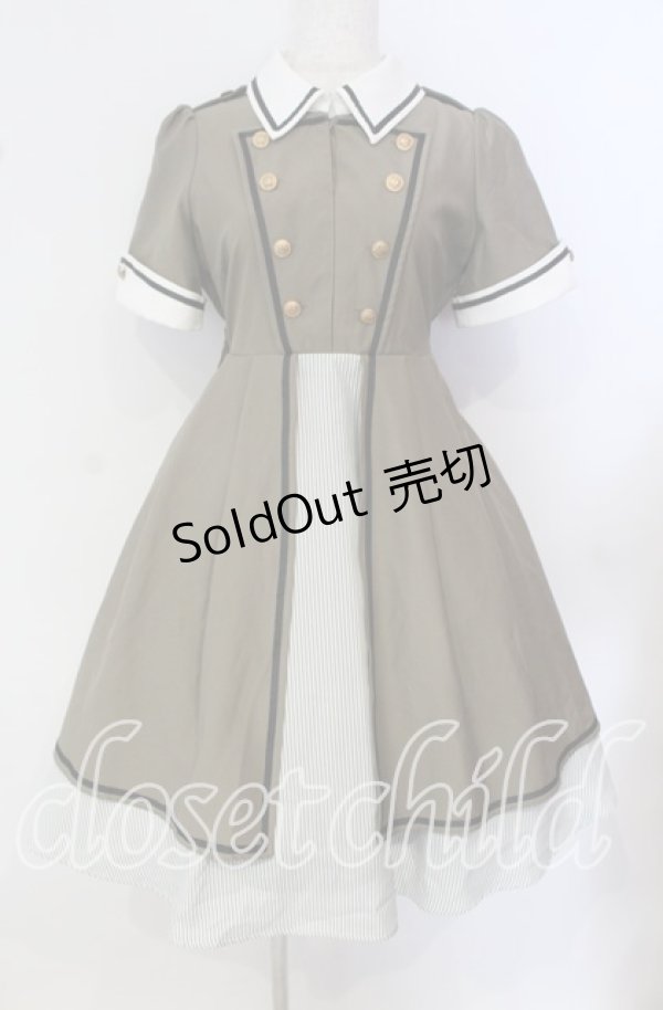 画像1: Amavel / レイヤードミリタリーワンピース F カーキグリーン O-25-09-25-048-CA-OP-OW-ZT318 (1)