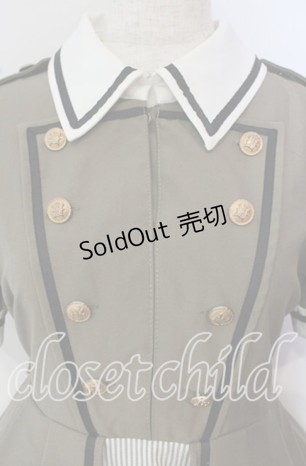 画像2: Amavel / レイヤードミリタリーワンピース F カーキグリーン O-25-09-25-048-CA-OP-OW-ZT318 (2)