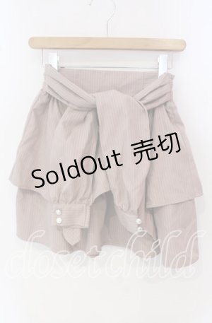 画像: axes femme / シャツ巻き風イレヘムミニスカート  ピンク O-25-09-25-006-AX-SK-IG-OS