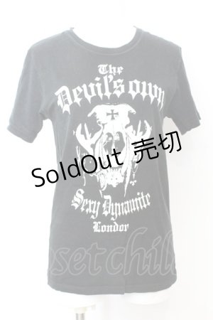 画像: SEXY DYNAMITE LONDON / アニマルスカルTシャツ  ブラック O-25-09-25-1035-PU-TS-YM-OS