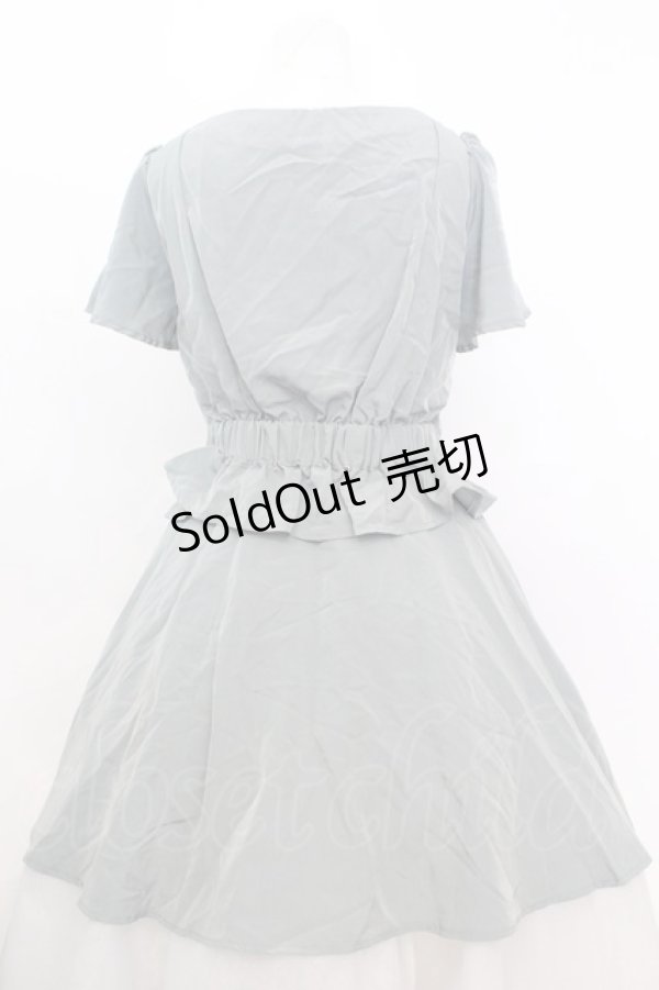 画像3: axes femme / レイヤード風フレアワンピース  グリーン系 O-25-09-25-1041-AX-OP-IG-ZT327 (3)