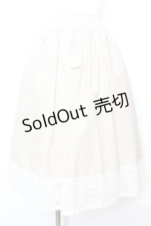 画像: axes femme / ウエストタッセルレース配色スカート M キナリ O-25-09-25-1048-AX-SK-OW-OS