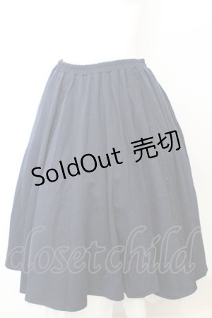 画像: axes femme / 縦レース入フィッシュテールスカート M ネイビー O-25-09-25-1051-AX-TO-OW-ZT280