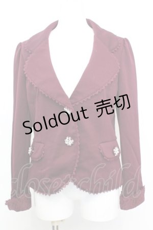 画像: axes femme / テーラードカラージャケット M ワイン O-25-09-25-1006-AX-JA-IG-OS