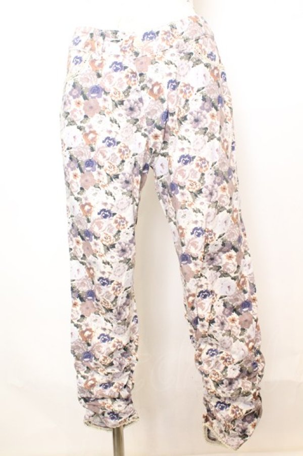 画像1: axes femme / 花柄パンツ M パープル系 O-25-09-25-1055-AX-PA-OW-ZT257 (1)