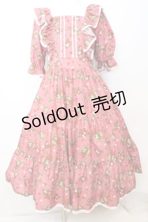 画像: marcHenTica / ストロベリーバスケットワンピース  ピンク O-25-09-25-1067-LO-OP-IG-OS