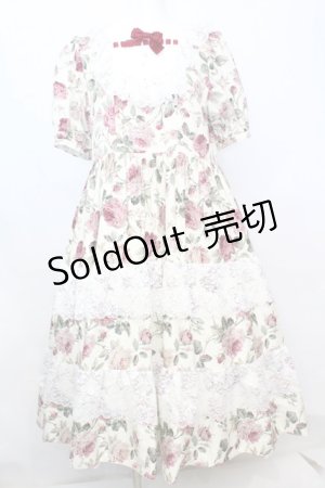 画像: marcHenTica / シェリー・ローズガーデンワンピース  生成り O-25-09-25-1068-LO-OP-IG-ZT356