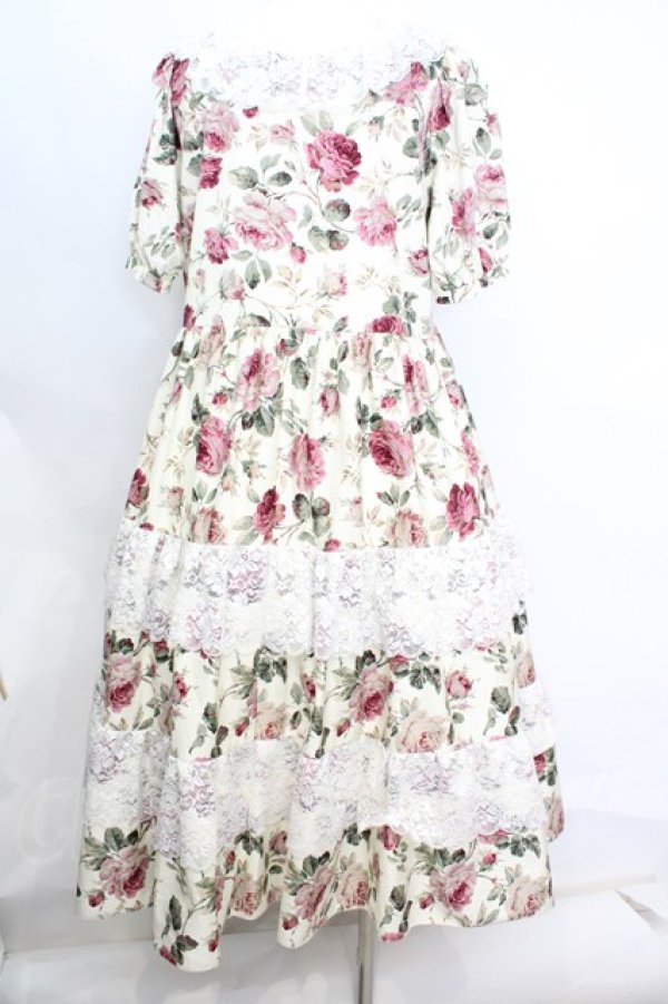 画像3: marcHenTica / シェリー・ローズガーデンワンピース  生成り O-25-09-25-1068-LO-OP-IG-ZT356 (3)