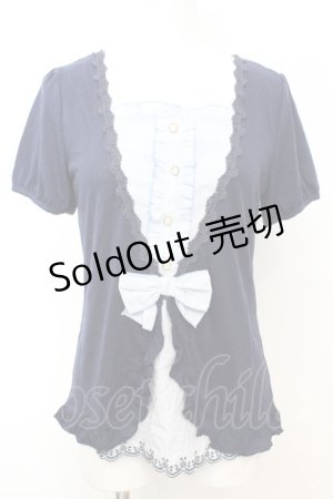 画像: axes femme / レイヤード風Tシャツ  ネイビー O-25-09-25-1008-AX-TO-IG-OS