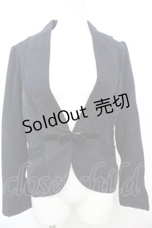 画像: axes femme / コーデュロイ風ジャケット  ネイビー O-25-09-25-1002-AX-JA-IG-OS